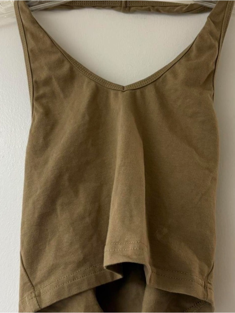 Women's Khaki Halter Tank Top